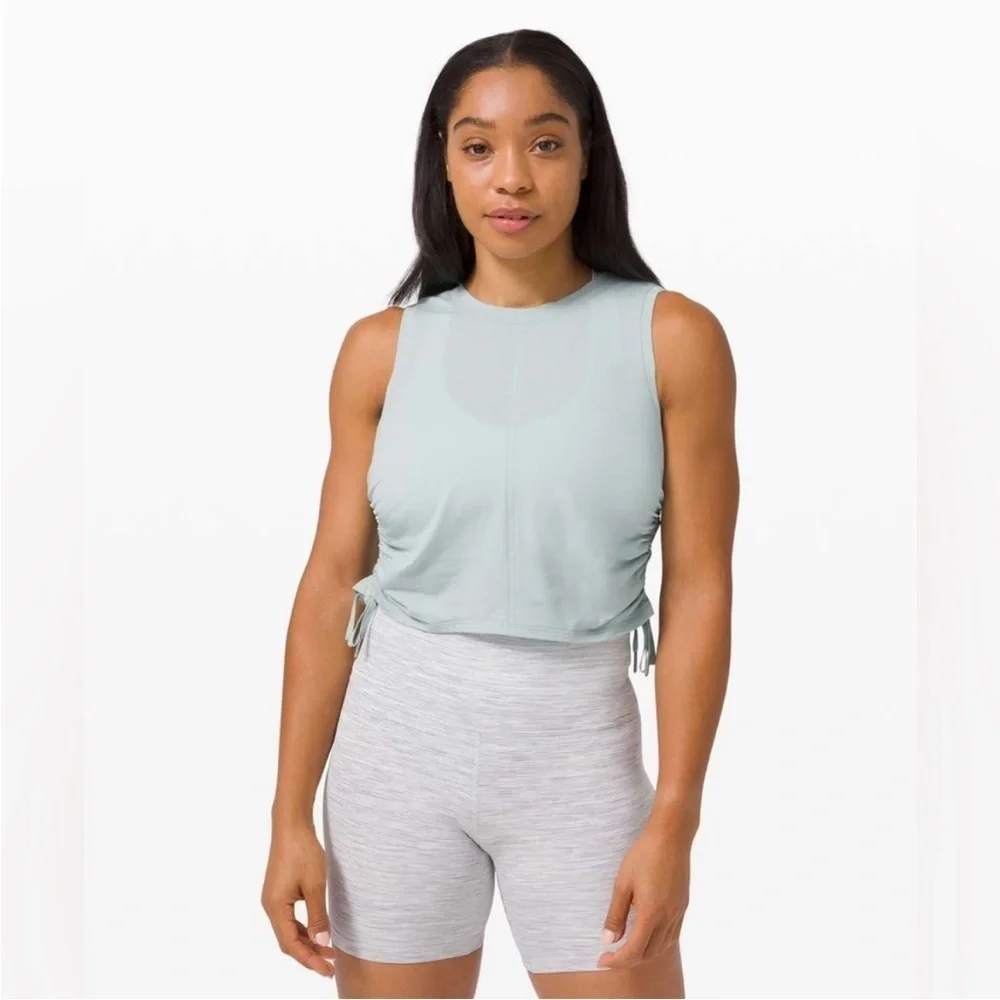 Lululemon Cinch it Up Tank Top in Hazy Jade